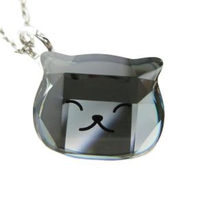 ネックレス アクセサリー ペンダント ロゴ 猫 キャット シルバー色 GY11 /MQ