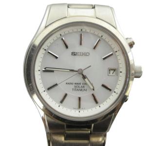 7B42-0AN0 腕時計 ウォッチ ソーラー カレンダー付き 白文字盤 シルバー色 GY11 /MQ