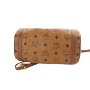 MCM エムシーエム-ショルダーバッグ 斜めがけ 筒形 レザー ロゴグラム