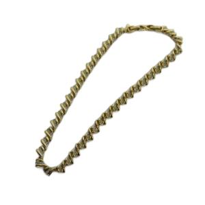 ネックレス アクセサリー ラインストーン ロゴ ゴールド色 GY18 /MQ