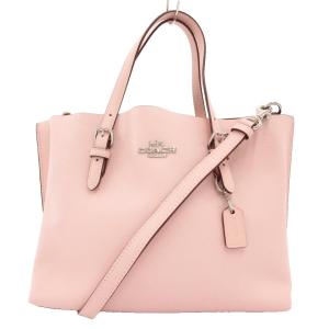 美品 モリー トート ハンドバッグ ショルダー 2WAY仕様 クロスグレイン レザー 牛革 手提げ 肩掛け