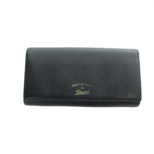 354498 スウィング コンチネンタルウォレット 長財布 レザー ロゴ 黒 ブラック GY11 /MQ