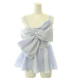 24SS ペプラムリボントップス カットソー ジャガード 0 ライトパープル FWFB241111 /CX
