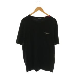 Tシャツ カットソー ロゴ刺繍 チェック 半袖 LL 黒 マルチカラー /CX GY11