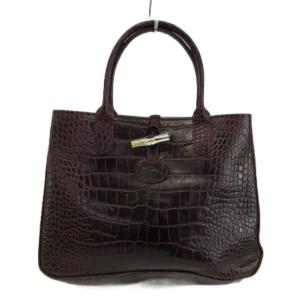 Longchamp ロンシャン-ロゾ ハンドバッグ トート 牛革 レザー クロコ型