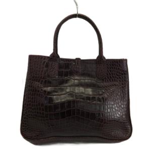 Longchamp ロンシャン-ロゾ ハンドバッグ トート 牛革 レザー クロコ型