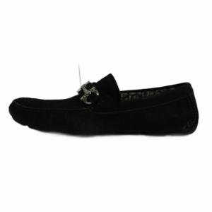 Salvatore Ferragamo パリージ Parigi ローファー ドライビングシューズ スエード ガンチーニ シルバー金具 7 25.5cm