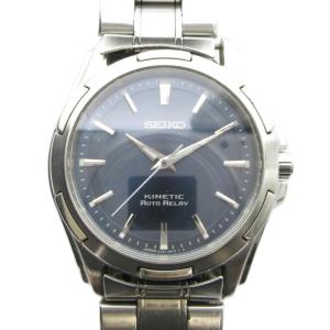 ジャンク品 5J21-0A10 腕時計 ウォッチ クォーツ 青文字盤 ロゴ シルバー色 GY18 /MQ