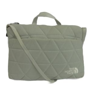 ジオフェイスポーチ Geoface Pouch ショルダーバッグ エンボス加工 2L ロゴ プリント グレー
