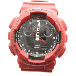ジャンク品 GA-100B 腕時計 ウォッチ クォーツ アナデジ 赤 レッド GY18 /MQ