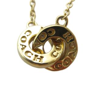 インターロッキング オープン サークルペンダント ネックレス アクセサリー ロゴ ゴールド色 GY18