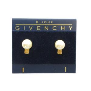 ピアス アクセサリー 両耳用 ロゴ パール 真珠 ゴールド色 GY18 /MQ