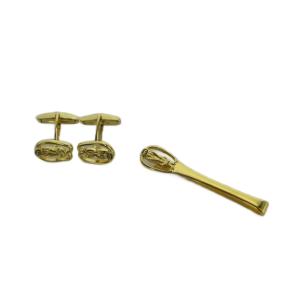 カフスボタン ネクタイピン アクセサリー ロゴ ゴールド色 GY11 /MQ OH
