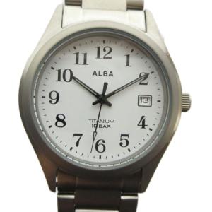 ALBA VJ32-KJF0 腕時計 ウォッチ クォーツ 白文字盤 カレンダー付き シルバー色 GY18