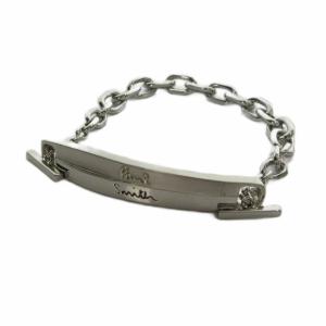 ブレスレット アクセサリー バングル ロゴ チェーン シルバー色 GY18 /MQ