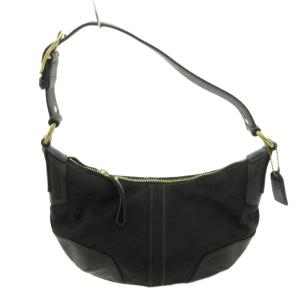 COACH ショルダーバッグ 肩掛け キャンバス レザー シグネチャー 黒 ブラック 11371 /FF GY18
