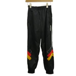 ドイツ代表モデル トラックパンツ ジョガーパンツ ジャージ M 黒 ブラック マルチカラー ロゴ ASR-8151P