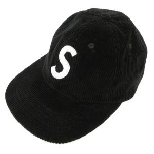 コーデュロイ S Logo 6-Panel キャップ ブラック