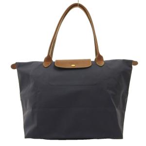 ル・プリアージュ LE PLIAGE トートバッグ ショルダー 肩掛け Lサイズ ネイビー ブラウン レザー