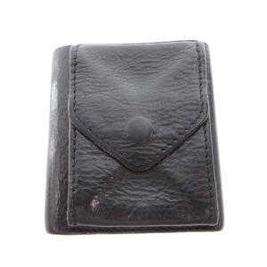 三つ折り財布 ウォレット 小銭入れあり レザー 黒 ブラック /FF GY11