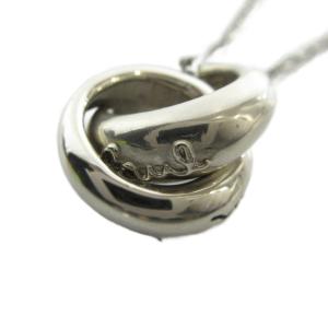 ネックレス アクセサリー ペンダント リング 2連 ロゴ シルバー色 GY18 /MQ