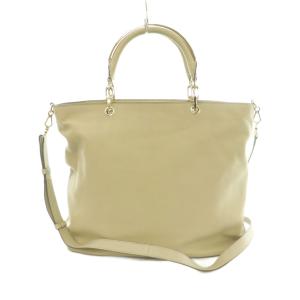 2WAY ショルダーバッグ ハンドバッグ レザー ベージュ /MI GY18