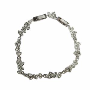 ブレスレット アクセサリー バングル ロゴ シルバー色 GY18 /MQ