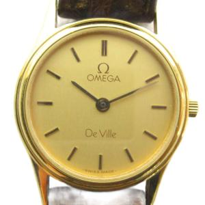 De Ville 腕時計 クォーツ ヴィンテージ レザーベルト ゴールドカラー