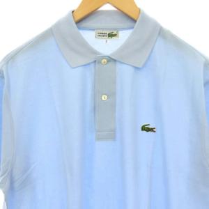 LACOSTE ラコステ-ポロシャツ 半袖 ワニロゴ刺繍 5 ライトブルー /DF