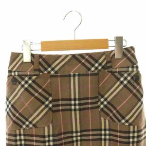 BURBERRY BLUE LABEL バーバリー-台形スカート ミニ ノバチェック柄