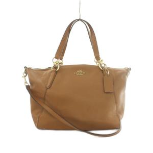 2WAY ショルダーバッグ ハンドバッグ レザー 茶 ブラウン F28993 /MI GY18