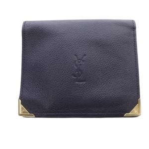 二つ折り財布 小銭入れあり レザー 紺 ネイビー /SR GY18 OH