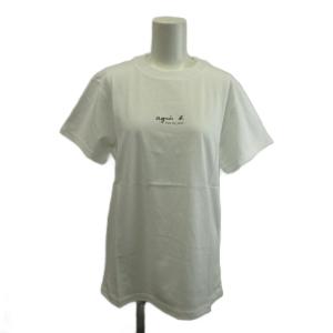 × アダムエロペ ADAM ET ROPE Tシャツ カットソー 半袖 クルーネック ロゴ プリント M