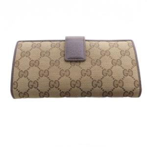 GUCCI 二つ折り財布 GGキャンバス ブラウン