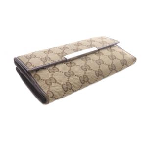 GUCCI 二つ折り財布 GGキャンバス ブラウン