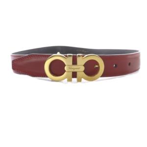 Salvatore Ferragamo ベルト レザー ガンチーニ 65 赤 レッド /SR GY18