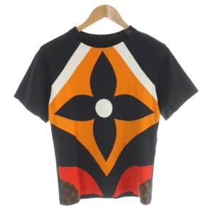 Tシャツ ジャイアント・モノグラム・フラワー XS ブラック マルチカラー FKTS18ZZU