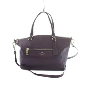 2WAY ハンドバッグ ショルダーバッグ ポリッシュドペブルレザー 紫 パープル /MI GY18