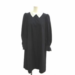 dress Mona 白襟ワンピース 38 ネイビー 42552-S00003T