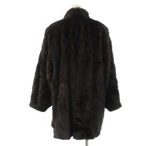 SAGA MINK 銀サガ 毛皮コート ファーコート アウター 13 LL 茶 ブラウン