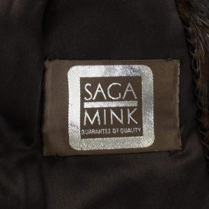 SAGA MINK 銀サガ 毛皮コート ファーコート アウター 13 LL 茶 ブラウン