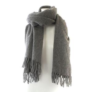 Acne Studios ストール マフラー フリンジ ウール 無地 グレー