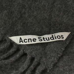 Acne Studios ストール マフラー フリンジ ウール 無地 グレー