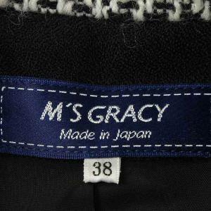 M'S GRACY 20AW クラシカルマントコート 38 黒 白