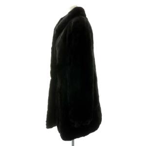 SAGA MINK 毛皮コート ロング丈 ミンク 13 L 茶 ブラウン