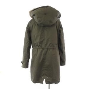 WOOLRICH モッズコート アウター ラビットファー ライナー付き S カーキ