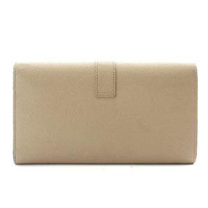 YVES SAINT LAURENT 長財布 カサンドラロゴ 二つ折り レザー ベージュ