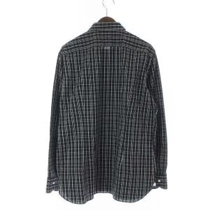 LUIGI BORRELLI シャツ チェック L ネイビー