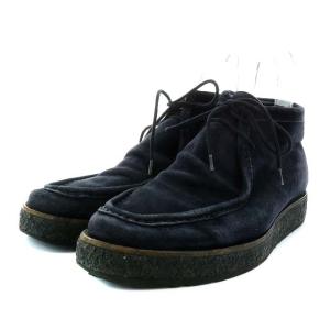 PIERRE HARDY チャッカブーツ ショートブーツ スエード 41 28.0cm 紺 ネイビー