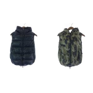 FEBE-ERRE ダウンベスト リバーシブル 迷彩柄 カモフラ柄 ネイビー カーキ